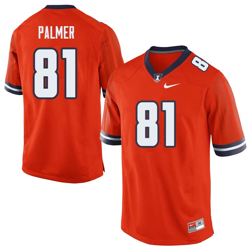 Men #81 Griffin Palmer Illinois Fighting Illini College Football Jerseys Sale-Orange